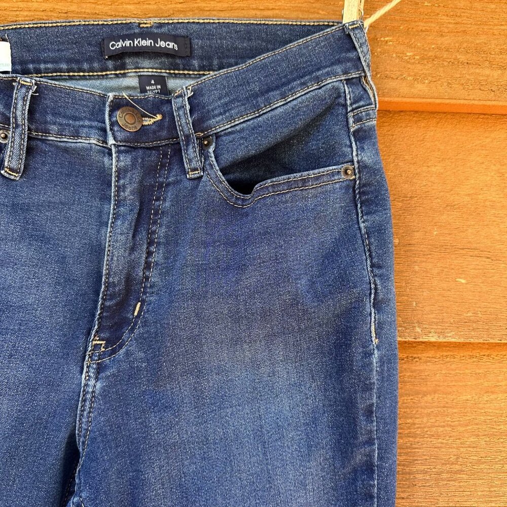 Calvin Klein Jeans High Rise Skinny Blue Jeans Size 4 - Picture 6 of 13